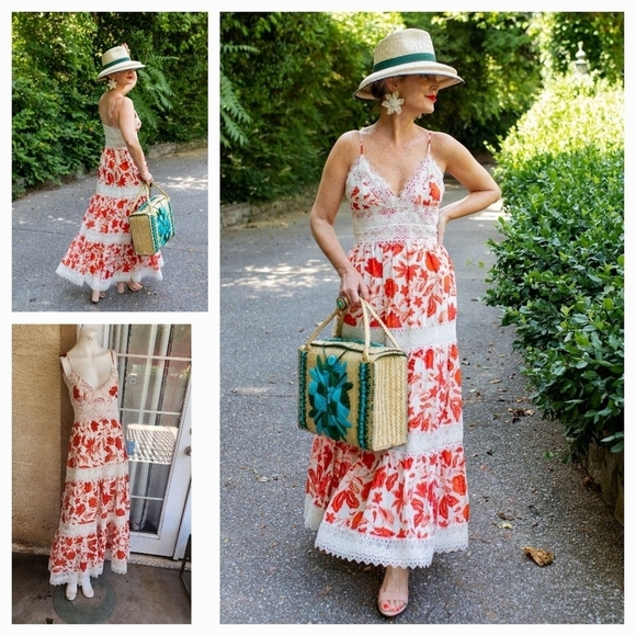 Antonio Melani Red and White‎ Dress - Picture 1 of 3